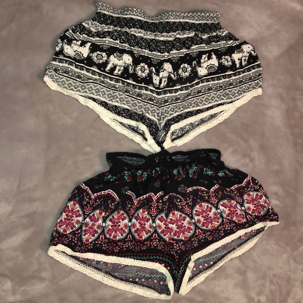 2 Pair Rue 21 Patterned Shorts